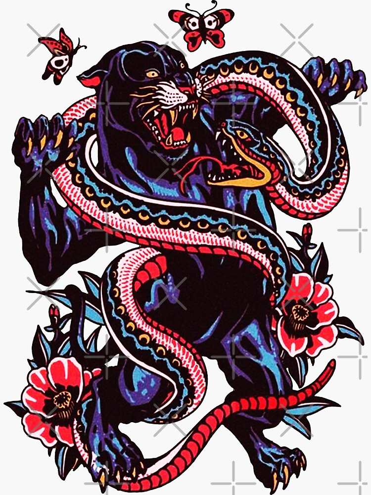 15+ Panther and Snake Tattoo Designs | Snake tattoo design, Panther tattoo,  Black panther tattoo