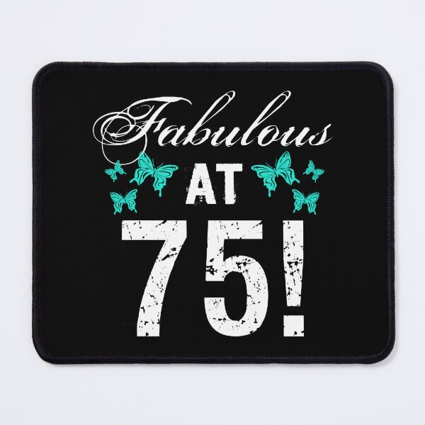 Item preview, Fabulous 75th Birthday White Turquoise designed and sold by thepixelgarden.