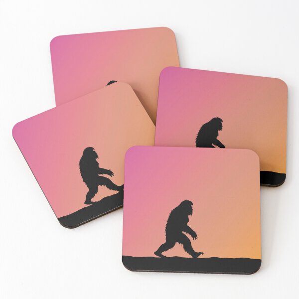 Item preview, Bigfoot is Real - orange and pink gradient tee shirts stickers pillows and more designed and sold by FlippinTurtles.