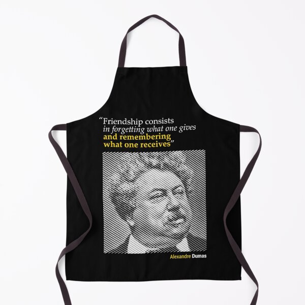 Item preview, Alexander Dumas' Portrait with a Friendship Quote (inverse) designed and sold by emotica.