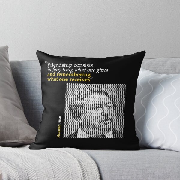 Item preview, Alexander Dumas' Portrait with a Friendship Quote (inverse) designed and sold by emotica.