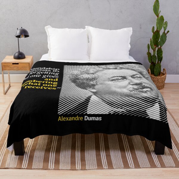 Item preview, Alexander Dumas' Portrait with a Friendship Quote (inverse) designed and sold by emotica.