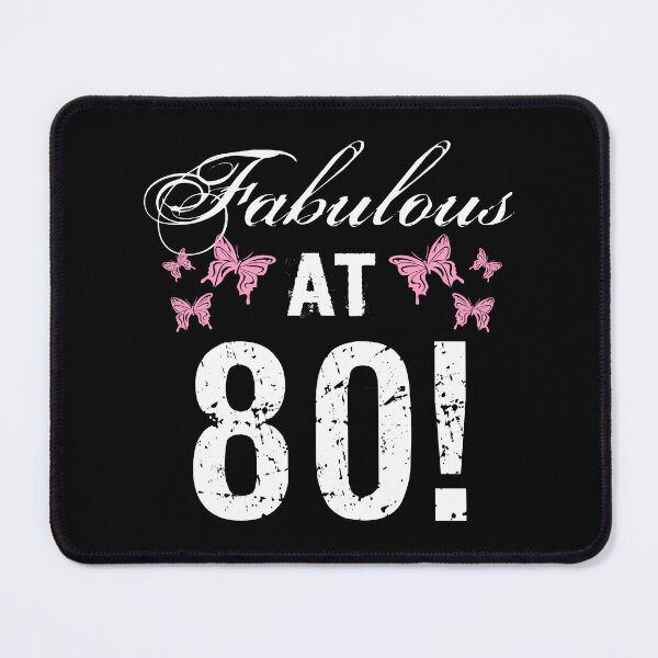 Item preview, Fabulous 80th Birthday White Pink designed and sold by thepixelgarden.