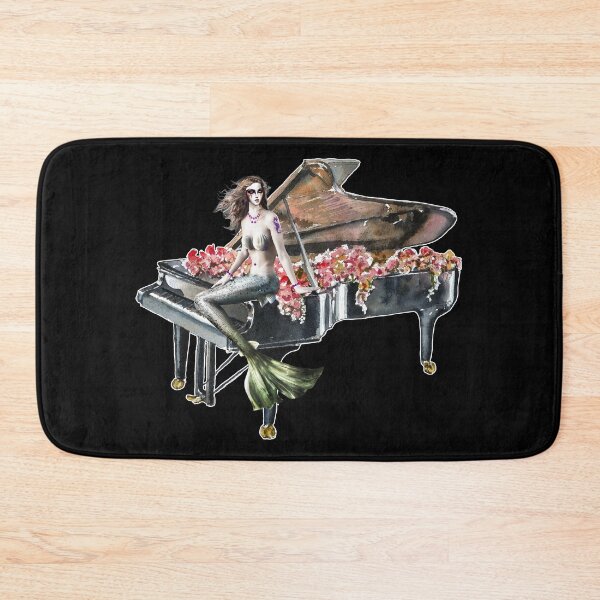 Item preview, Mermaid and piano designed and sold by Artbellachi.