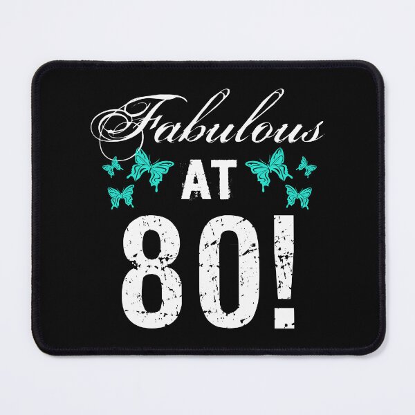 Item preview, Fabulous 80th Birthday White Turquoise designed and sold by thepixelgarden.