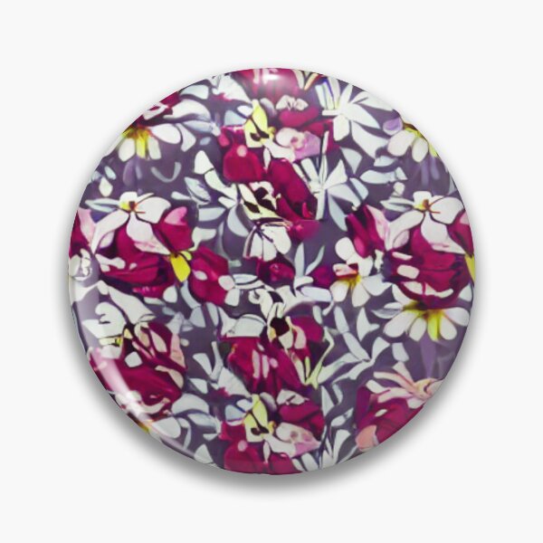 Item preview, White and pink flower patterns designed and sold by ArteEterno.