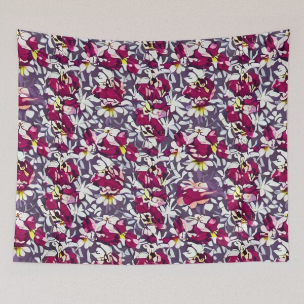 Item preview, White and pink flower patterns designed and sold by ArteEterno.