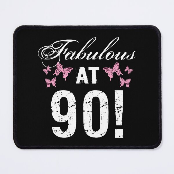 Item preview, Fabulous 90th Birthday White Pink designed and sold by thepixelgarden.