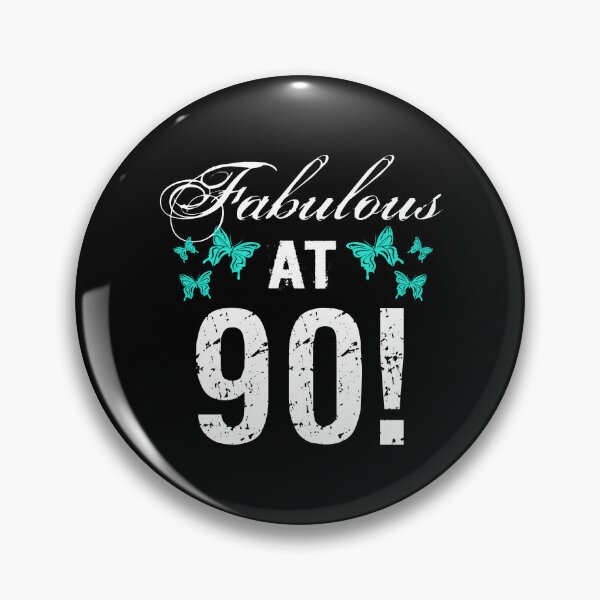 Item preview, Fabulous 90th Birthday White Turquoise designed and sold by thepixelgarden.