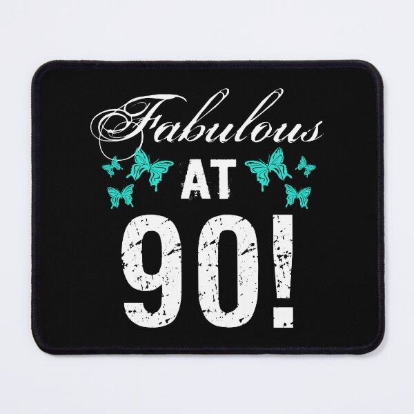 Item preview, Fabulous 90th Birthday White Turquoise designed and sold by thepixelgarden.