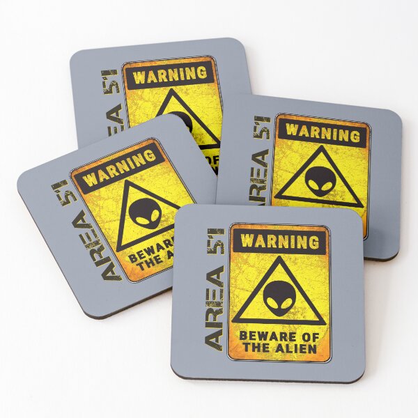 Item preview, AREA 51 - WARNING Beware of the Alien design designed and sold by tinytiger77.