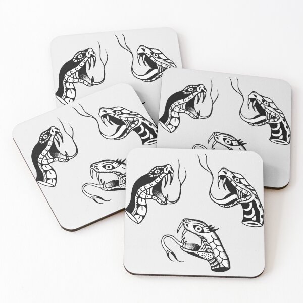 Item preview, Copy of Black and white Deadly Snake Head Tattoo designed and sold by Cesar Caligula.
