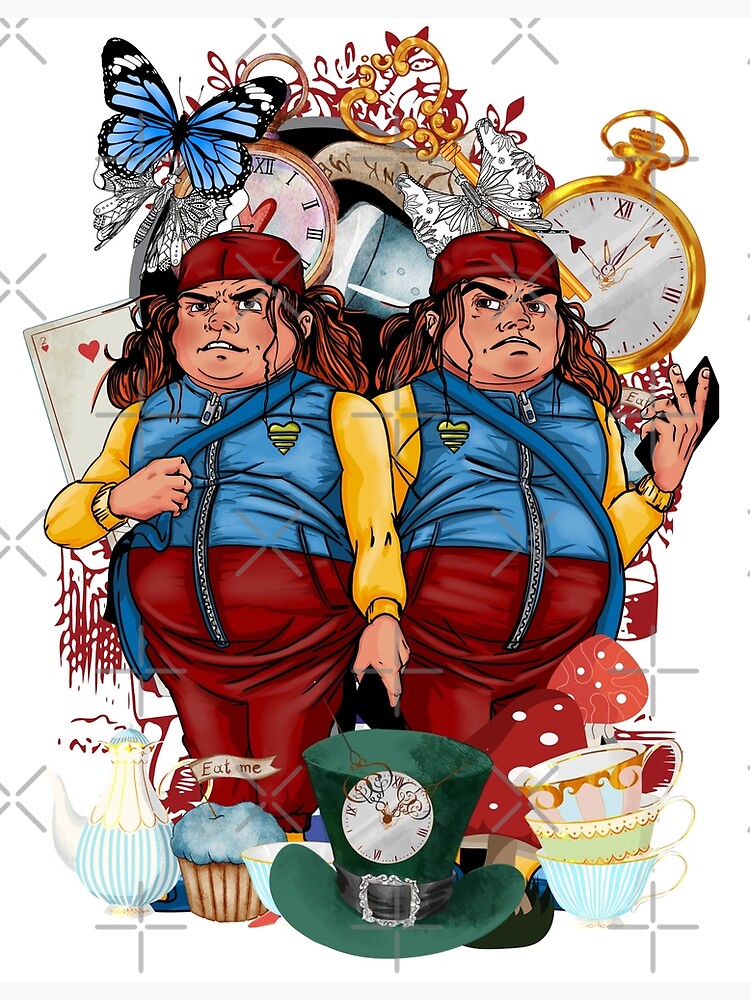 Alice In Wonderland Tweedle Dee And Tweedle Dum Poster For Sale By Martzart Redbubble