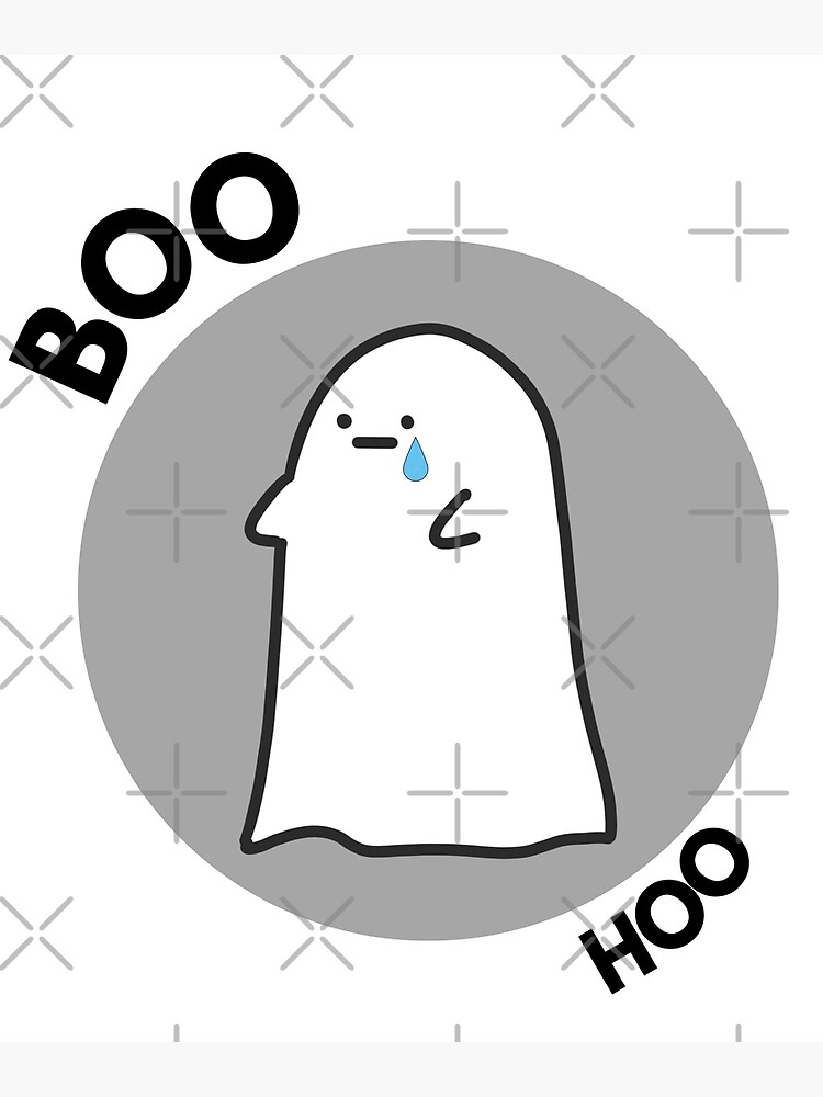 Póster «Black Boo Hoo Sad Ghost con círculo gris claro» de melieray7 ...