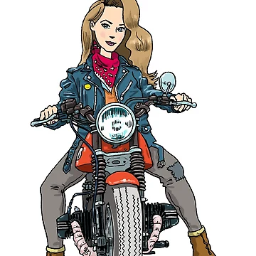 Artwork thumbnail, Cafe Racer Lady! (1) by RFlores