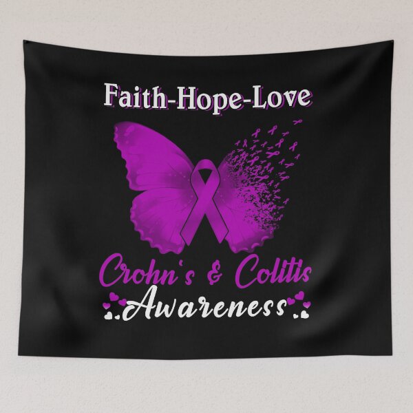 Item preview, Faith Hope Love Butterfly Crohn's & Colitis Awareness designed and sold by Gillosina.