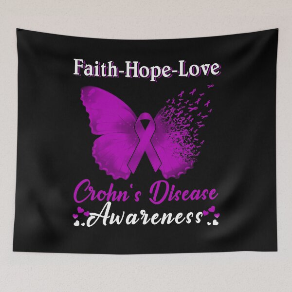 Item preview, Faith Hope Love Butterfly Crohn's Disease Awareness designed and sold by Gillosina.