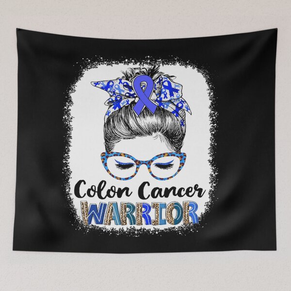 Item preview, Messy Bun Leopard Colon Cancer Warrior designed and sold by rechardtee.