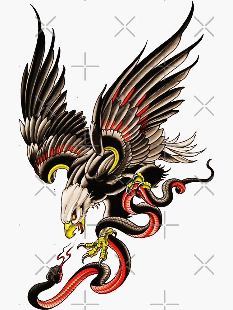 Tattoo uploaded by Kris • Traditional eagle vs snake a.k.a. good vs evil # eagle #snake #snakevseagle #good #evil #traditional #blackandgrey • Tattoodo