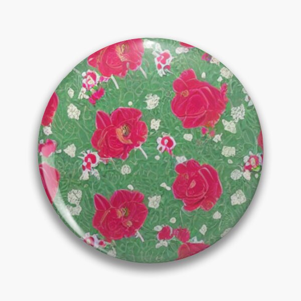 Item preview, Pink flower patterns and green background designed and sold by ArteEterno.