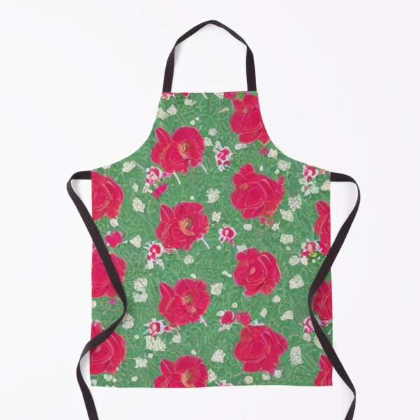 Item preview, Pink flower patterns and green background designed and sold by ArteEterno.