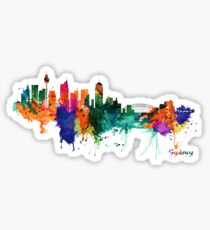Sydney watercolor skyline Sticker
