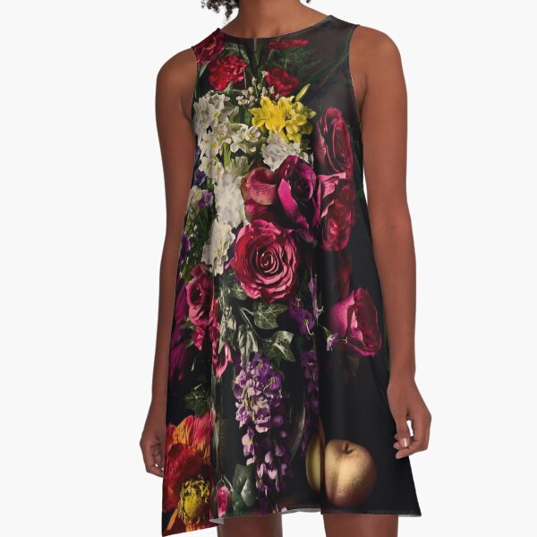 Rikard Osterlund's Flowers (Philosophy of Futility) A-Line Dress