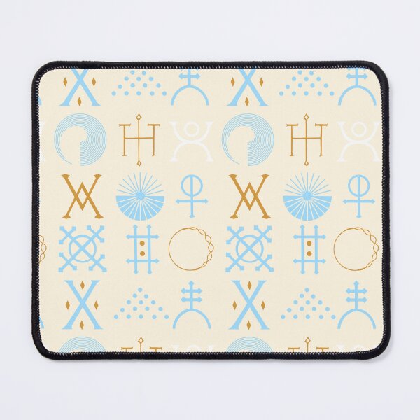 Artikelvorschau, Greta Van Fleet Symbole - Orange und Blau (Allover-Druck) entworfen und verkauft von buttercream.