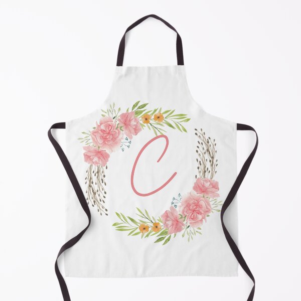 Item preview, Wreath Monogram C Floral Rose designed and sold by LaneyRyDesigns.