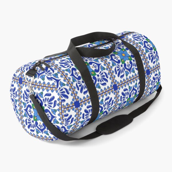 Item preview, Blue Floral Talavera Pattern Mexican Tile designed and sold by Francielandia.