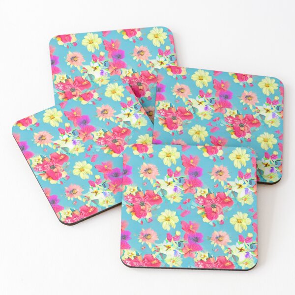 Item preview, Yellow, purple, orange and pink flower patterns designed and sold by ArteEterno.