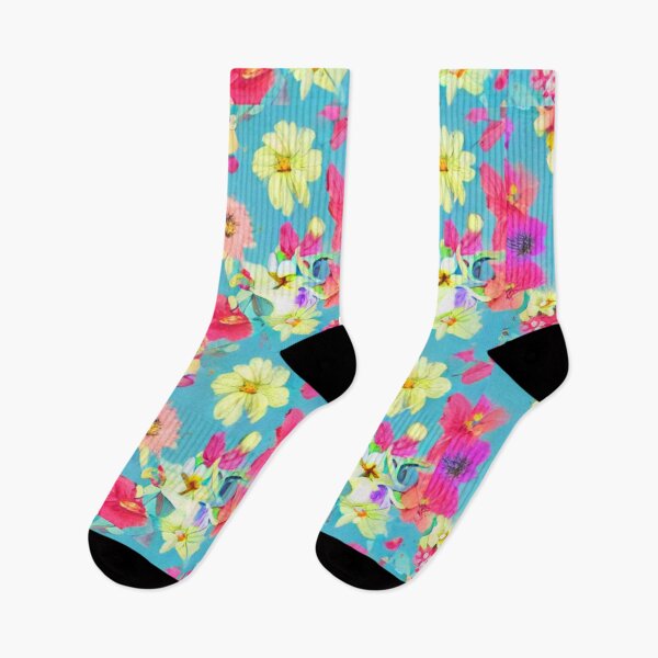 Item preview, Yellow, purple, orange and pink flower patterns designed and sold by ArteEterno.