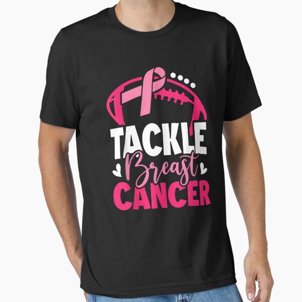 Vista previa del artículo con la obra «Tackle Football Pink Ribbon Concientización sobre el cáncer de mama Boys Kid», diseñado y vendido por beunique5.