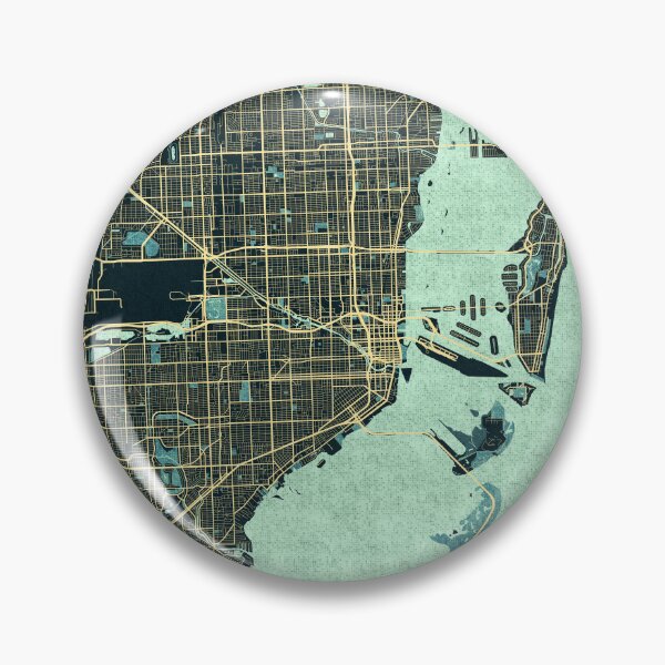 Artikelvorschau, Miami Stadtplan von Florida, USA - Sommer entworfen und verkauft von deMAP.