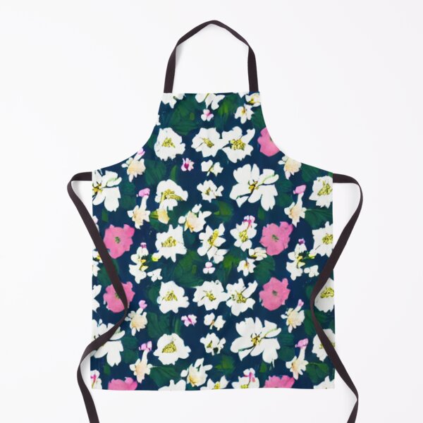 Item preview, White and pink flower patterns designed and sold by ArteEterno.