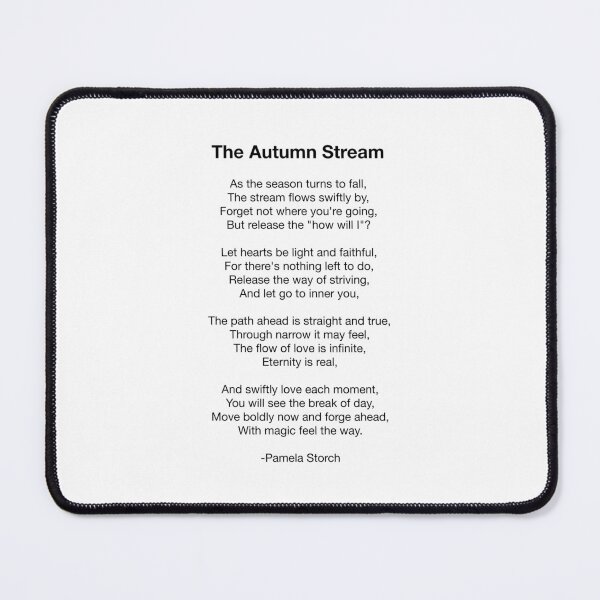 Item preview, The Autumn Stream Poem designed and sold by Pamela Storch.