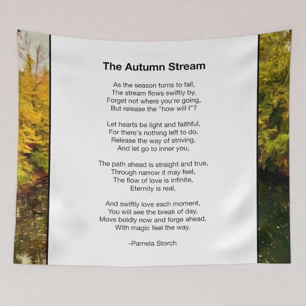 Item preview, The Autumn Stream Poem designed and sold by Pamela Storch.