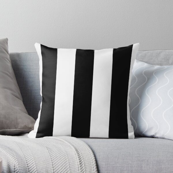 Black And White Stripes Throw Pillow