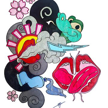 Artwork thumbnail, New George Clooney "Kans slip Kiss" Graffiti Coloring Design by Cracker3