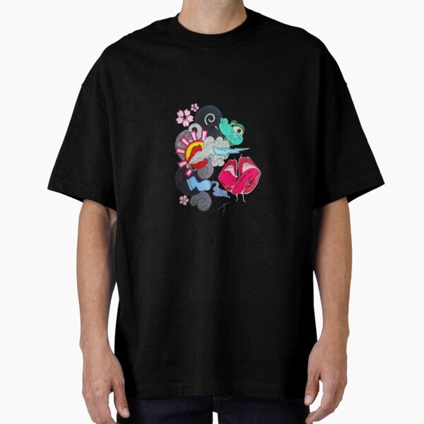 New George Clooney "Kans slip Kiss" Graffiti Coloring Design Oversized T-Shirt
