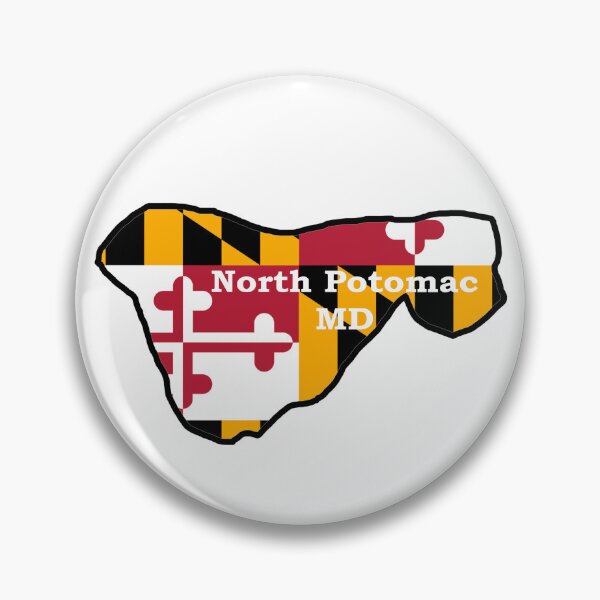 Item preview, North Potomac Maryland over MD flag map designed and sold by moderatelymedia.