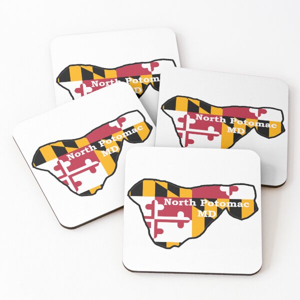 Item preview, North Potomac Maryland sobre el mapa de la bandera de MD designed and sold by moderatelymedia.