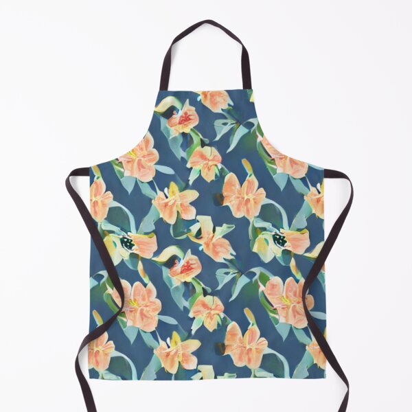 Item preview, Orange flower patterns and green background designed and sold by ArteEterno.