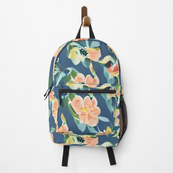 Item preview, Orange flower patterns and green background designed and sold by ArteEterno.