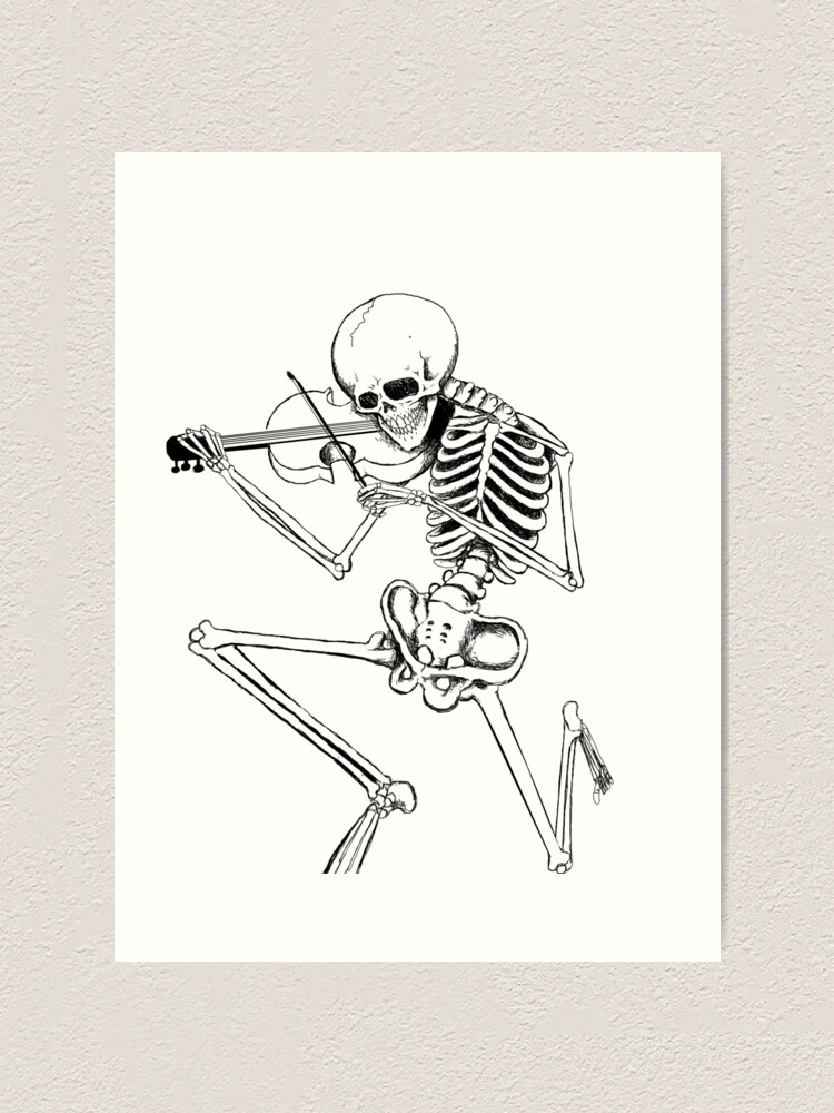 Skeleton playing the violin