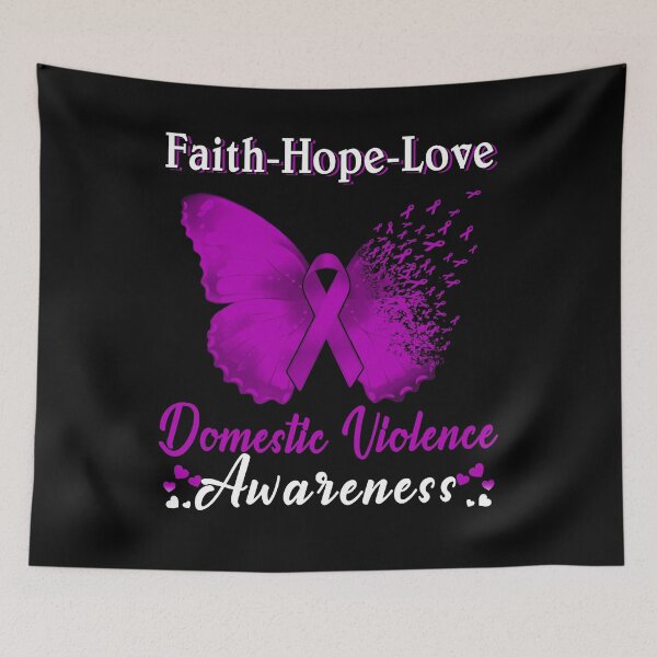 Item preview, Faith Hope Love Butterfly Domestic Violence Awareness designed and sold by Gillosina.