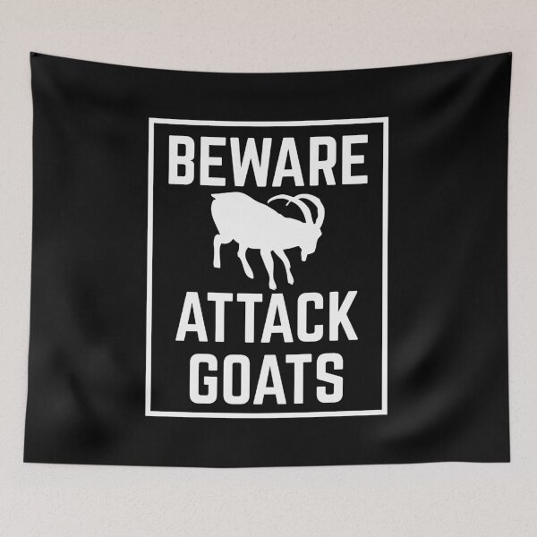 Item preview, BEWARE ATTACK GOATS designed and sold by jazzydevil.