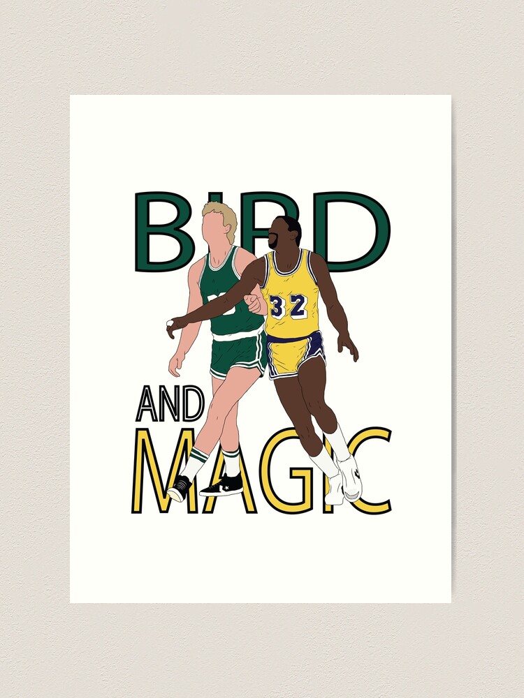 Larry Bird and Magic Johnson art Metal Print