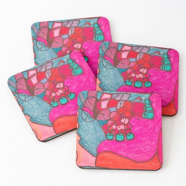 Item preview, Abstract Modern Multicoloured Pink Orange designed and sold by PodmenikArt.