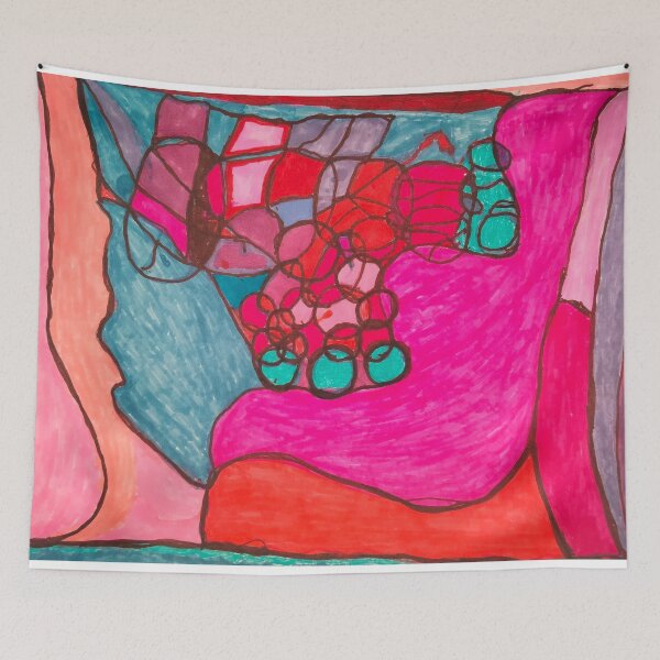 Item preview, Abstract Modern Multicoloured Pink Orange designed and sold by PodmenikArt.